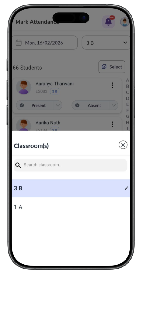 change class and date